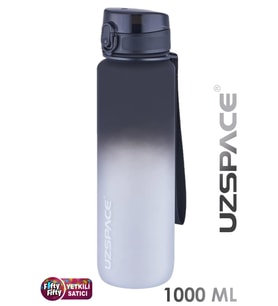 Uzspace FiftyFifty 1000ml BÜYÜK BOY Çift Renk Softtouch FF Collection Tritan Su Matarası