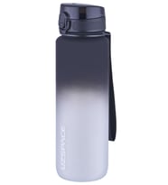 Uzspace FiftyFifty 1000ml BÜYÜK BOY Çift Renk Softtouch FF Collection Tritan Su  (Siyah - Beyaz)