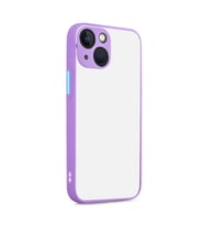 Uyumlu Model Apple iPhone 13 Kılıf Kamera Korumalı Mat Kapak (Lila)