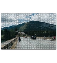 Cakapuzzle Bulutlu Gökler Köprü ve Dağlar  Puzzle Yapboz MDF (Ahşap) (1000 Parça)