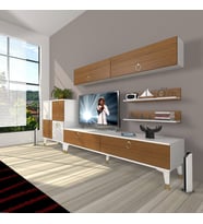 Decoraktiv Eko 6Y Mdf Std Gold Tv Ünitesi Tv Sehpası (Beyaz - Ceviz)