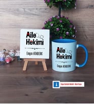 Aile Hekimi Dekoratif Taş, Kupa Bardak Kırmızı Hediye (Model 3)