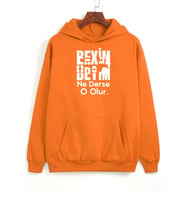 Beyim Ne Derse O Olur Katlamalı Sweatshirt (Turuncu)