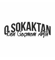 O Sokaktan Ben Geçmem Artık Araba Sticer siyah 16x5 CM (Siyah)