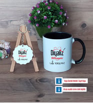 Diyaliz Teknisyeni Kupa Bardak Kırmızı ve Ahşap Anahtarlık Hediye Diyaliz Teknisyenine Hediye (Model 10)