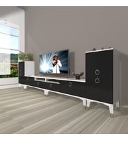Decoraktiv Eko 9220 Mdf Gold Tv Ünitesi Tv Sehpası (Siyah - Beyaz)