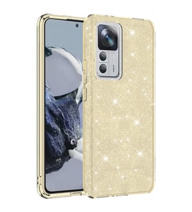 Xiaomi Mi 12T Pro Kılıf Simli Parlak Shining Kapak (Gold)