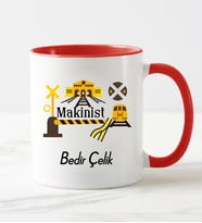 Makinist Kupa Bardağı (Kırmızı)