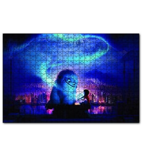 Cakapuzzle  Yeti ve Küçük Kız Mavi Gecede  Puzzle Yapboz MDF (Ahşap) (500 Parça)