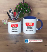 Hukuk Okuduğumu Söylemiş Miydim Kalemlik, Kupa Bardak T Kişiye Özel Hediye (Model 6)