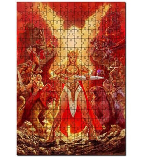 Cakapuzzle She Ra Savaşçı Prenses He Man Puzzle Yapboz MDF (Ahşap) (500 Parça)
