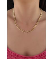 Fiyonk Kuyumculuk 14 Ayar Altın Sıkı Gurmet Zincir 6,25  mm (Rose)