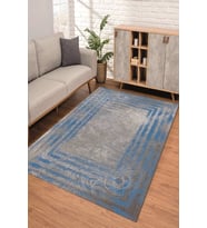 Dijital Kaymaz Taban Yıkanabilir Renkli Salon Halısı Mutfak Halısı Yolluk ND-SD-233 (Mavi)