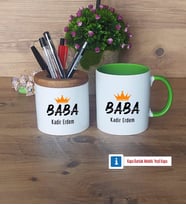 Babalar Günü Hediyesi Kalemlik, Kupa Bardak T Kişiye Özel HediyeBabaya Hediye (Model 14)