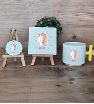 Unicorn Hediye Seti Kupa Bardak T Kulplu, Dekoratif Taş, Anahtarlık Kadın Arkadaşa Doğum Günü Hediyesi (Model 5)
