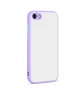 Apple iPhone 7 Kılıf Zore Hux Düğme ve Kapak Zıt Renk Kılıf (Lila)