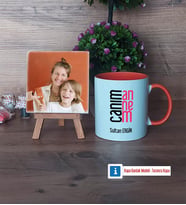 Anneye Hediye Fotoğraflı Dekoratif Taş, Kupa Bardak Beyaz Hediye (Model 13)