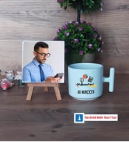 Muhasebeci Fotoğraflı Dekoratif Taş, Kupa Bardak Beyaz Hediye (Model 12)