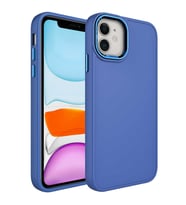 Apple iPhone 11 Kılıf Luna Dışı Soft Yumuşak İçi Kadife Kılıf (Buz Mavisi)