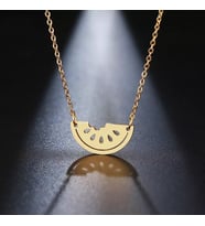 Kişiye Özel 925 Ayar Gümüş Karpuz Kolye (Gold)