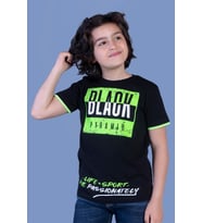Toontoy Erkek Çocuk Baskılı Tişört (Siyah)