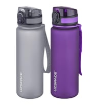 Uzspace 2'li Tritan Matara Seti 500 ml 14 Farklı Renk Seçeneği FiftyFifty (Gri-Mor)