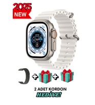 Akıllı Saat Watch ULTRA2 49MM Kordon Hediyeli - Son Versiyon (Beyaz)