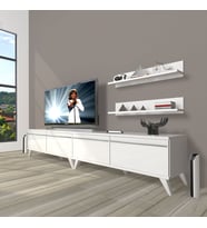 Decoraktiv Eko 220T Mdf Retro Tv Ünitesi Tv Sehpası (Beyaz)