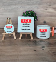  Hukuk Okuduğumu Söylemiş Miydim  Hediye Seti Kupa Bardak T Kulplu, Dekoratif Taş, Anahtarlık Hukuk Öğrencisine Hediye (Model 7)