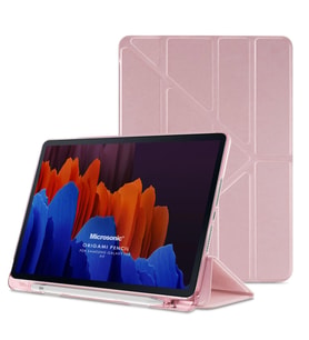 Microsonic Samsung Galaxy Tab A9 Kılıf Origami Pencil Siyah (Rose)