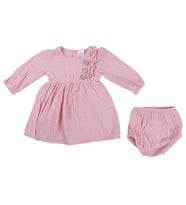 AD23261 Kız Bebek Elbise 3-6/6-9/9-12/18-24 AY (Somon)