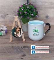 Gıda Mühendisi Kupa Bardak Beyaz ve Fotoğraflı Ahşap Anahtarlık Hediye (Model 10)