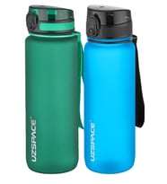 Uzspace 2'li Tritan Matara Seti 800 ml 14 Farklı Renk Seçeneği FiftyFifty (Koyu Yeşill)