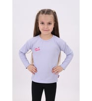 Toontoy Kız Çocuk Baskılı Tişört (Mavi)