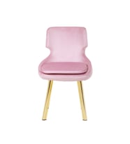 MARKA ELZ  SALON/MUTFAK SANDALYESİ SELE KULAK (BABYFACE KUMAŞ/GOLD AYAK) (Pembe)