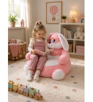 Tavşan Pelüş Bebek Çocuk Koltuğu (Pembe)