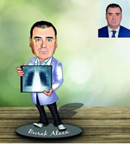 Kişiye Özel Doktor Tasarımlı Karikatür Ahşap Biblo Modelleri (Model 4)