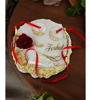 Wistful Gold Polyester Söz Tepsisi (Beyaz)
