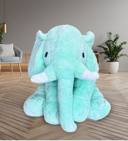Dev Peluş Fil Oyuncak 150 Cm - Koca Boy, Sevimli ve Renkli (Yeşil)