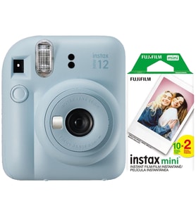 Fujifilm İnstax Mini 12 Fotoğraf Makinesi+Askı+pil+20'li film (Mavi)