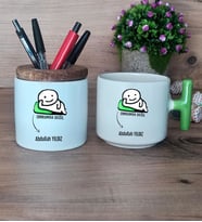 Umurumda Değil Hediye Sepeti Kupa Bardak T Kulplu, Kalemlik Hediyeleri Arkadaşa Hediye (Model 8)