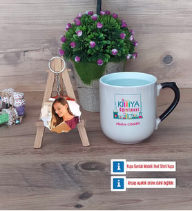 Kimya Öğretmeni Kupa Bardak Beyaz ve Fotoğraflı Ahşap Anahtarlık Hediye Öğretmenler Günü Hediyesi (Model 10)