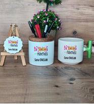 Biyoloji Mühendisi Hediye Sepeti Kupa Bardak T Kulplu, Kalemlik ve Anahtarlık Mühendisler Günü Hediyesi (Model 8)