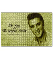 Cakapuzzle Kral Elvis Aaron Presley Sepya Portre  Puzzle Yapboz MDF (Ahşap) (500 Parça)