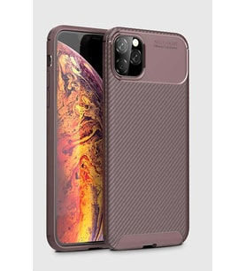iPhone 11 Pro Kılıf Elde Kaymayan Kamera Korumalı Silikon (Kahverengi)