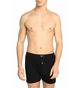 3'Lü Tutku Elit Havlu Bel 1101 Düğmeli Erkek Boxer (Siyah)