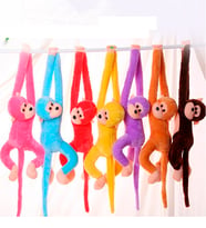 Elleri Yapışabilen, Sevimli Peluş Maymun Oyuncak - 70 cm (Sarı)
