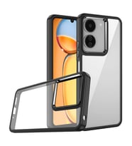 Xiaomi Poco C65 Kılıf Flora Buton,Kenar Çevresi Renkli Kılıf (Siyah)