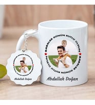 Resimli Kupa Bardak ve Anahtarlık Hediye Seti (Model 5)