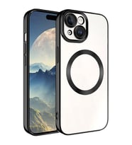 Vendas iPhone 15 Uyumlu Veve Serisi Wireless Şarj Destekli Kamera Lens Korumalı Magic Smooth Silikon Kılıf (Siyah)